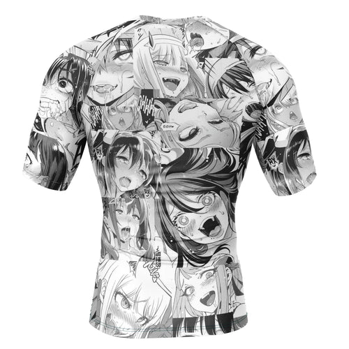 Morukai "Ahegao Collection" Original Short Sleeve Rash Guard Compression Shirt