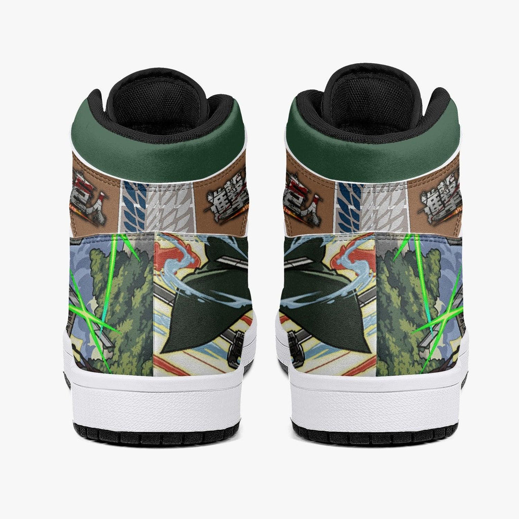 Morukai "Mikasa Ackerman Survey Corps Shingeki no Kyojin V2 Mid 1 Basketball Shoes