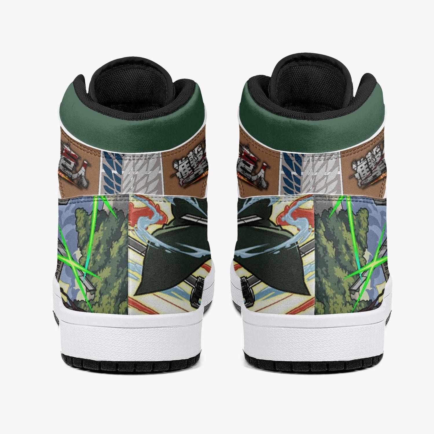 Morukai "Mikasa Ackerman Survey Corps Shingeki no Kyojin V2 Mid 1 Basketball Shoes