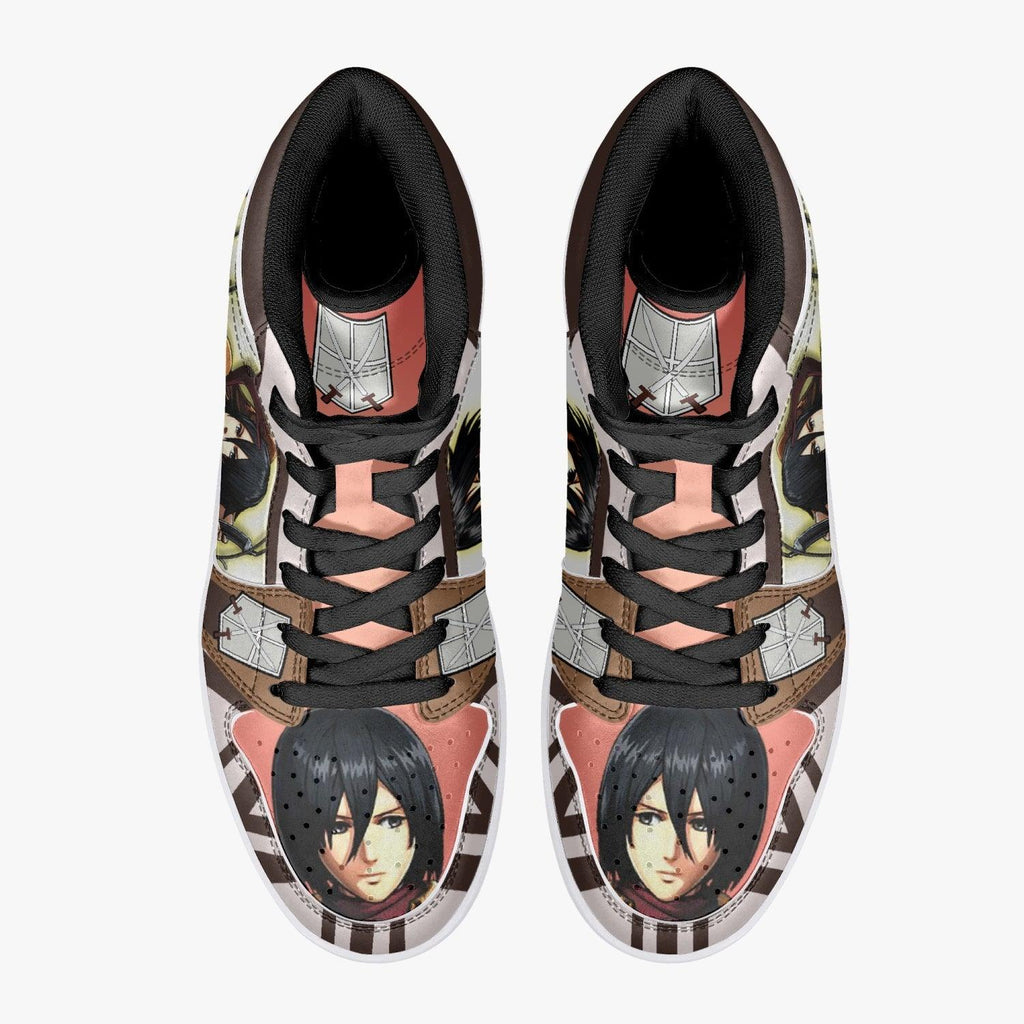 Morukai "Mikasa Ackerman Training Corps Shingeki no Kyojin Mid 1 Basketball Shoes