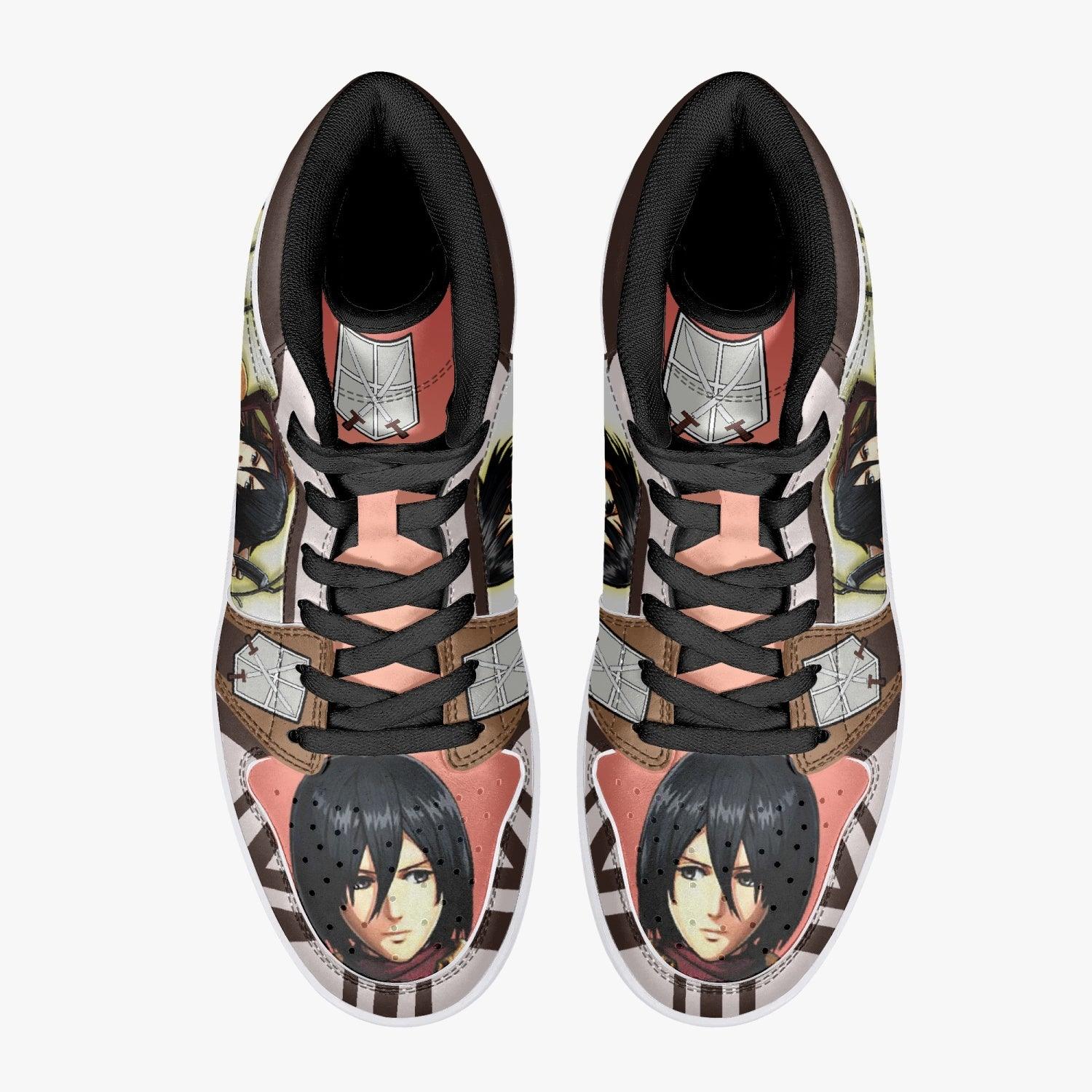 Morukai "Mikasa Ackerman Training Corps Shingeki no Kyojin Mid 1 Basketball Shoes