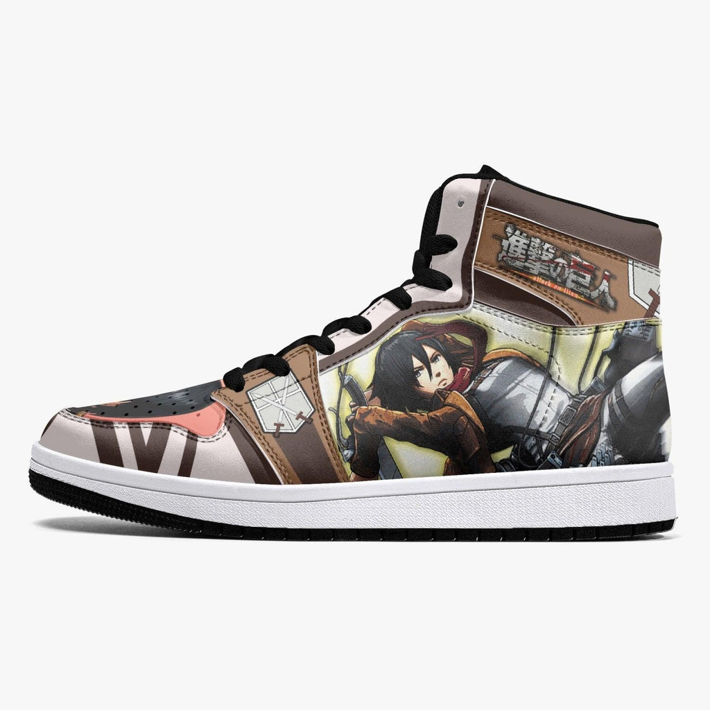 Morukai "Mikasa Ackerman Training Corps Shingeki no Kyojin Mid 1 Basketball Shoes
