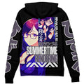 Morukai "Minakata Hizuru Summer Time Rendering Streetwear Zip Hoodie Jacket