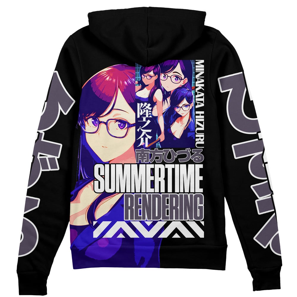 Morukai "Minakata Hizuru Summer Time Rendering Streetwear Zip Hoodie Jacket