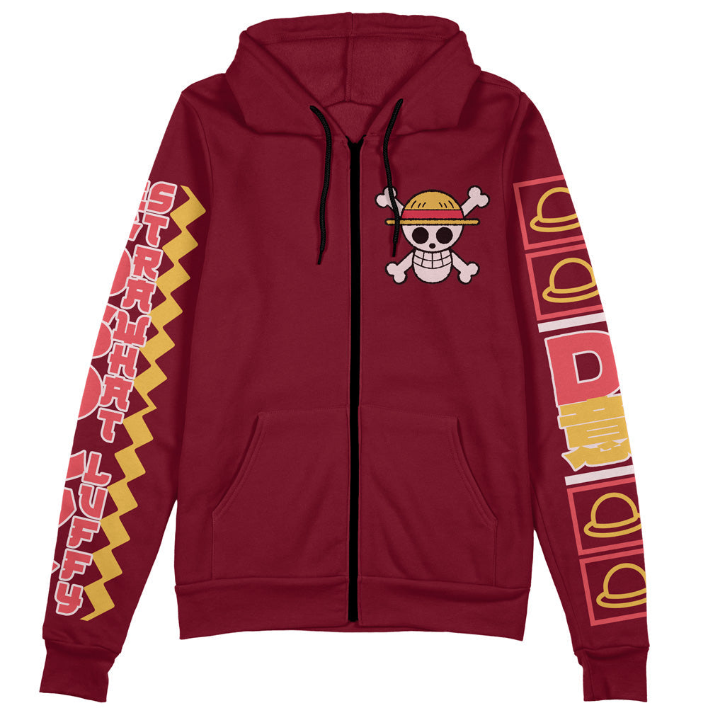 Morukai "Monkey D. Luffy V2 One Piece Streetwear Zip Hoodie Jacket