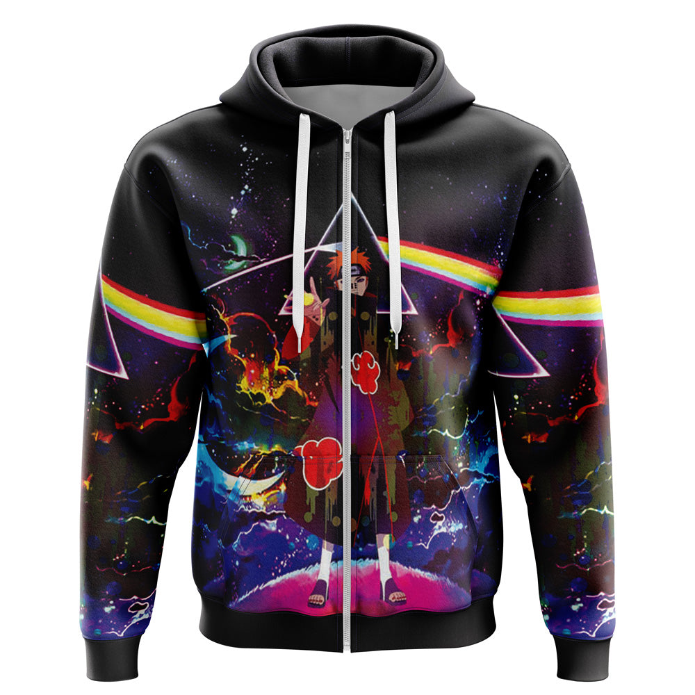 Morukai "Astral Led Pain" Naruto Streetwear Zip Hoodie Jacket