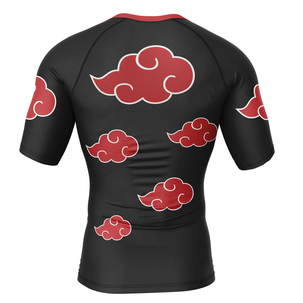 Morukai "The Akatsuki" Naruto Short Sleeve Rash Guard Compression Shirt