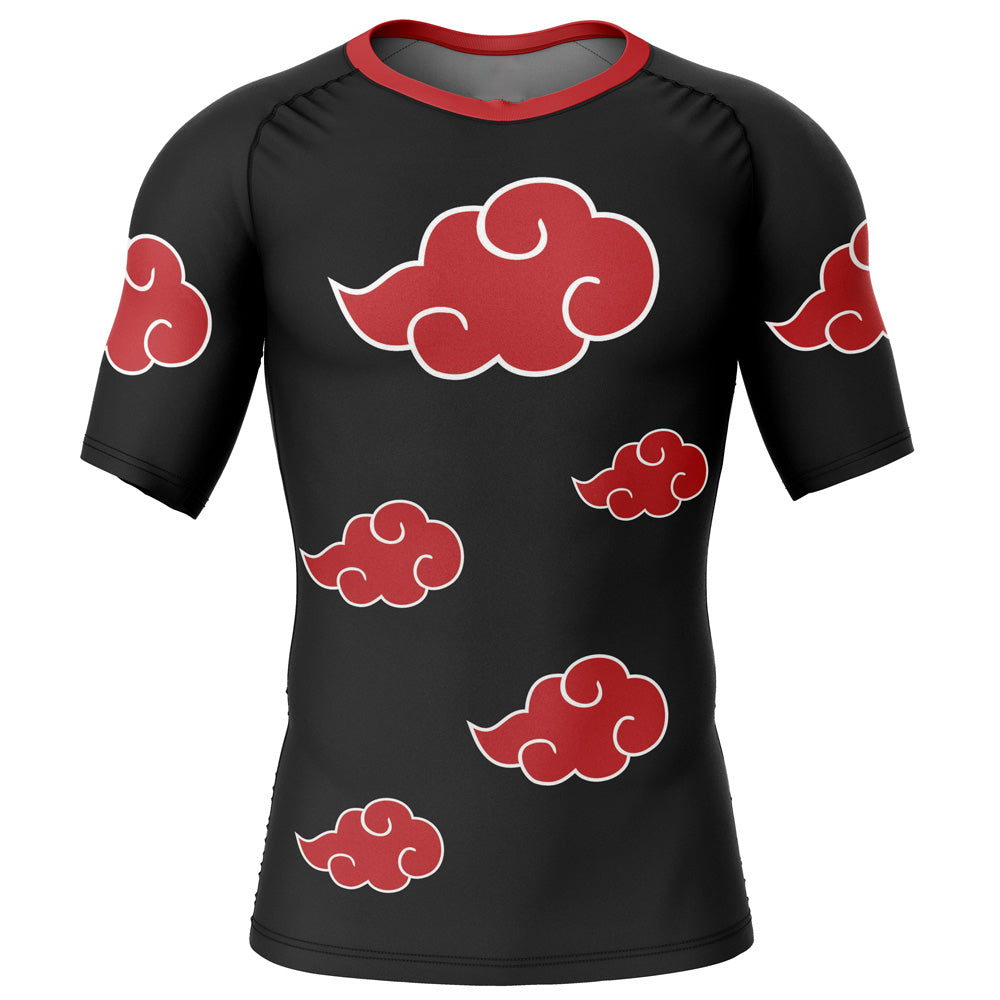Morukai "The Akatsuki" Naruto Short Sleeve Rash Guard Compression Shirt