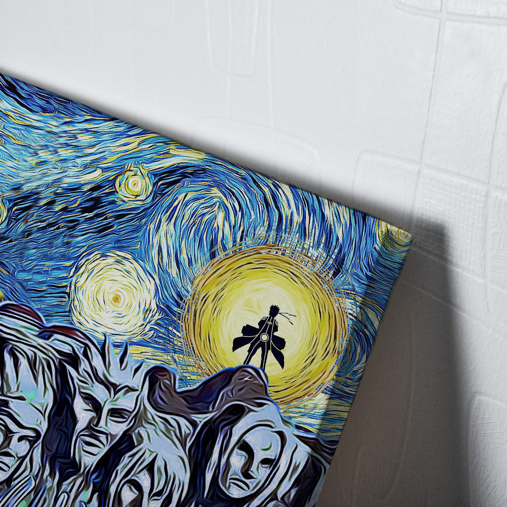 Morukai "Naruto Starry Night Konoha Canvas Print Wall Art
