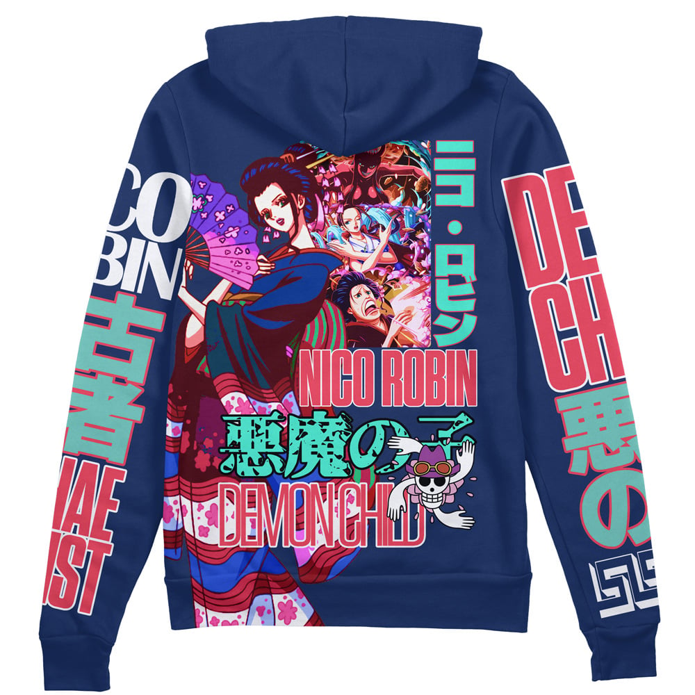 Morukai "Nico Robin V2 One Piece Streetwear Zip Hoodie Jacket