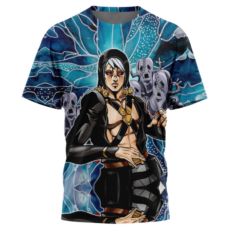 Morukai "Trippy Risotto Nero Metallic" Jojo's Bizarre Adventure AOP T-Shirt