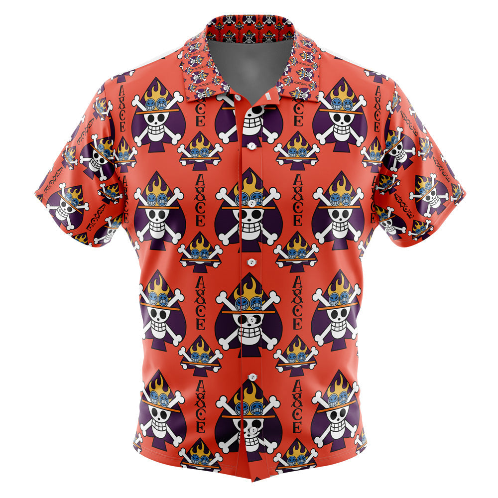 Morukai "Portgas D. Ace Jolly Roger" One Piece Hawaiian Shirt