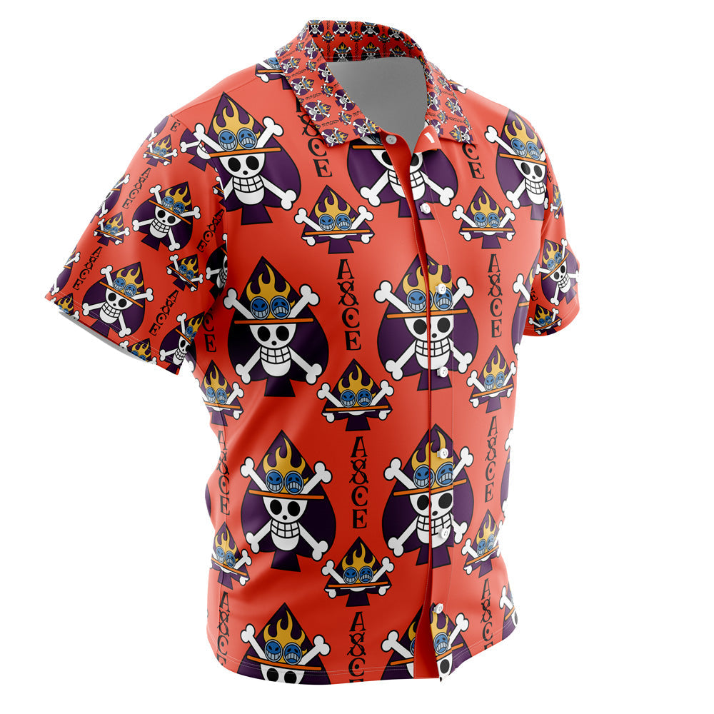 Morukai "Portgas D. Ace Jolly Roger" One Piece Hawaiian Shirt