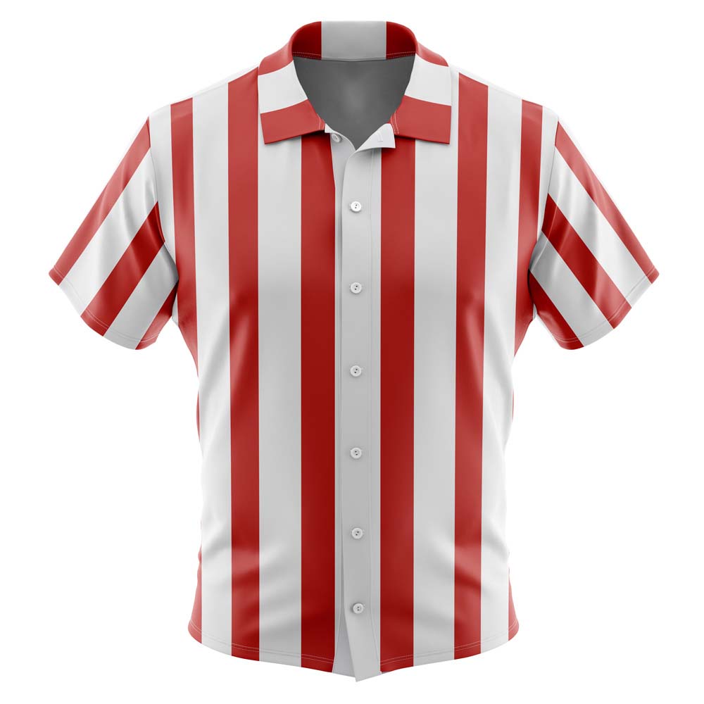 Morukai "Roronoa Zoro Pre-Timeskip Stripes" One Piece Hawaiian Shirt
