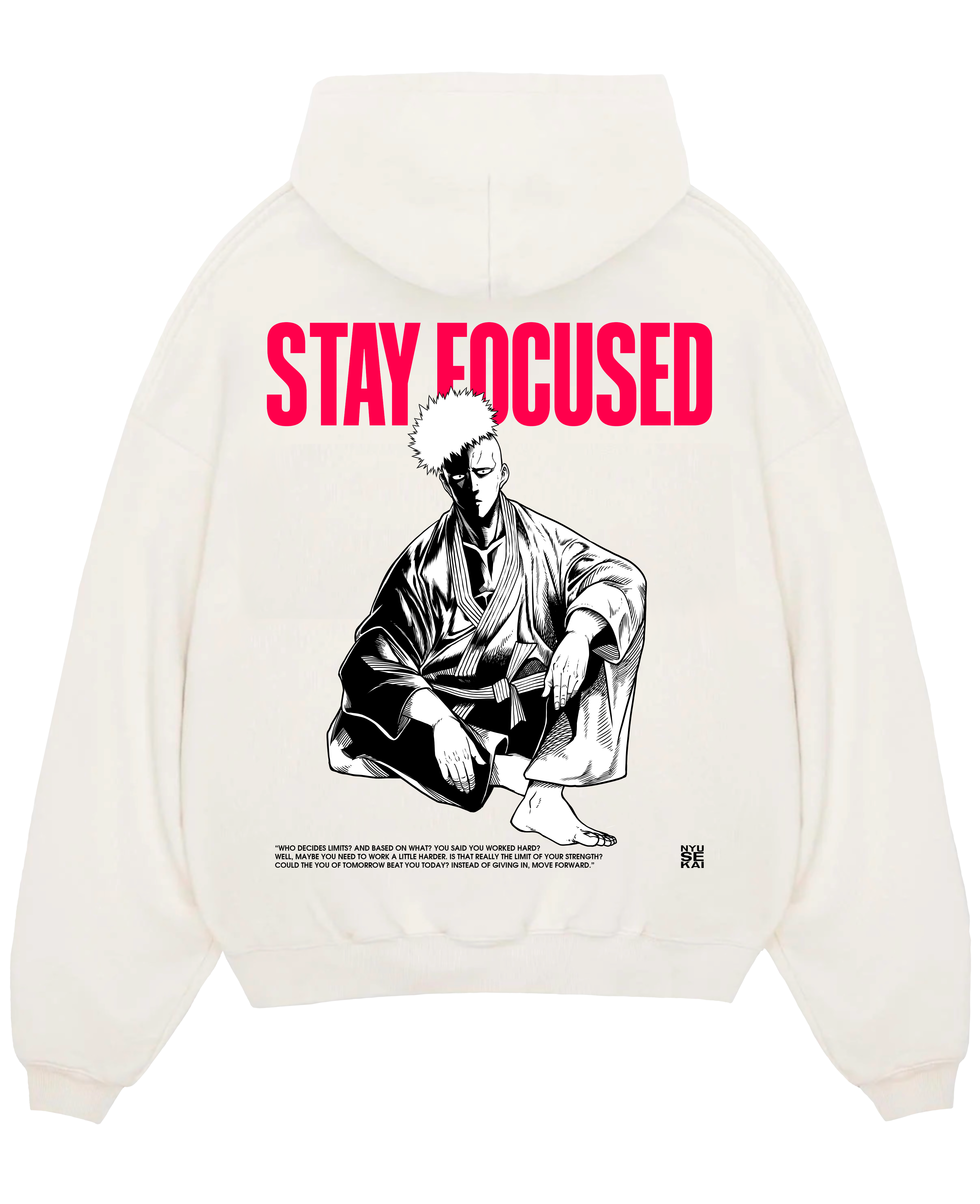 Morukai "Saitama Stay Focused" One Punch Man Unisex Hoodie