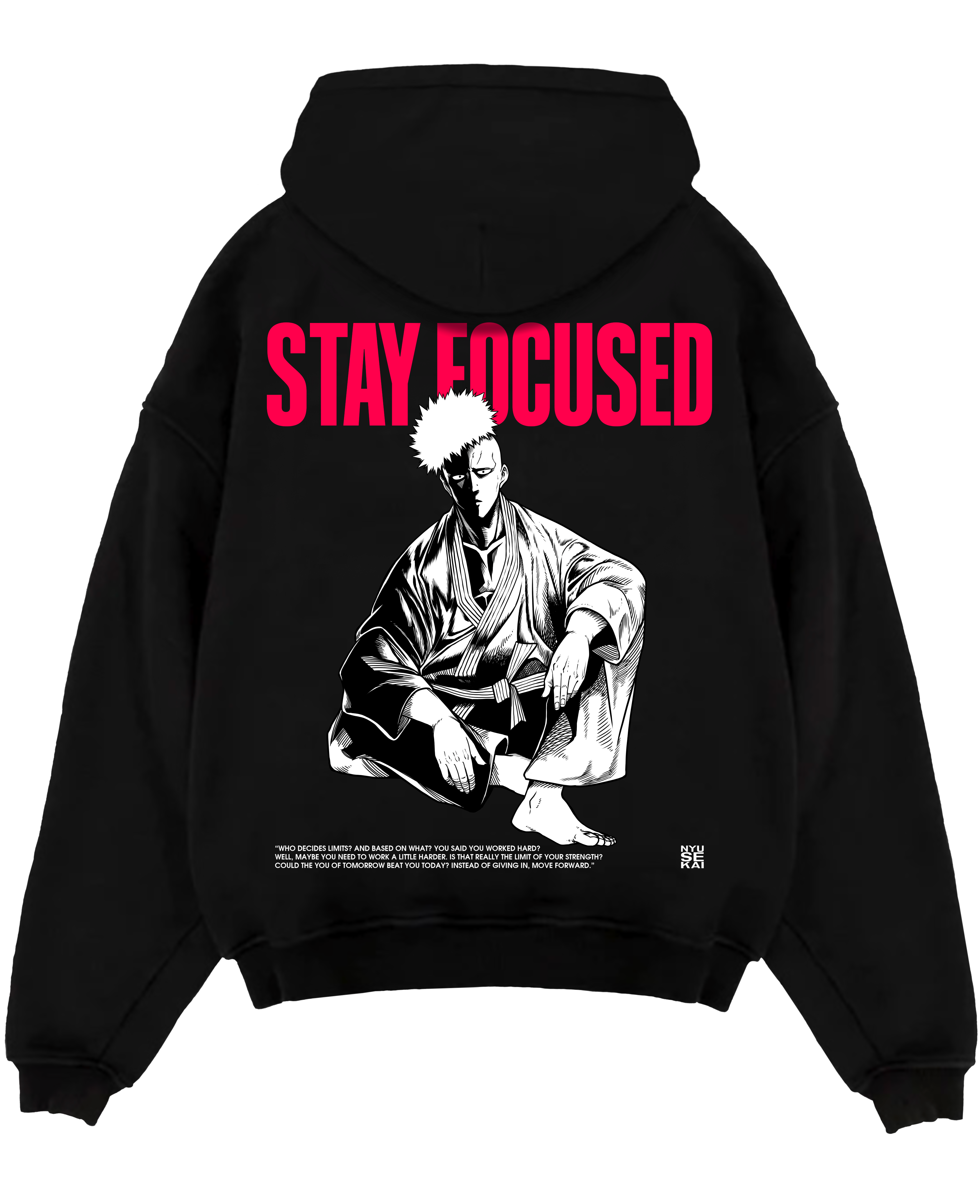 Morukai "Saitama Stay Focused" One Punch Man Unisex Hoodie