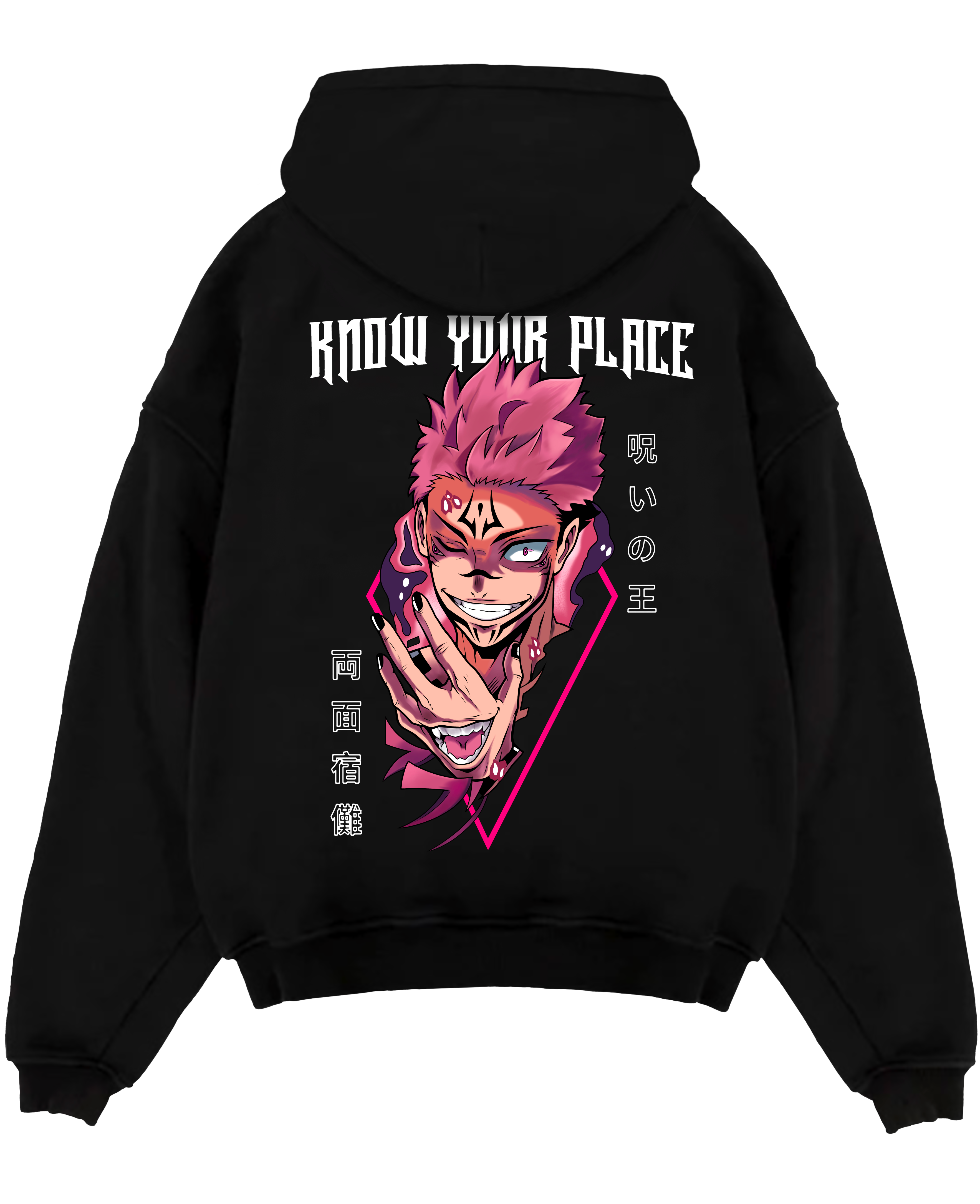 Morukai "Ryomen Sukuna x Know Your Place, Fool" Jujutsu Kaisen Unisex Hoodie
