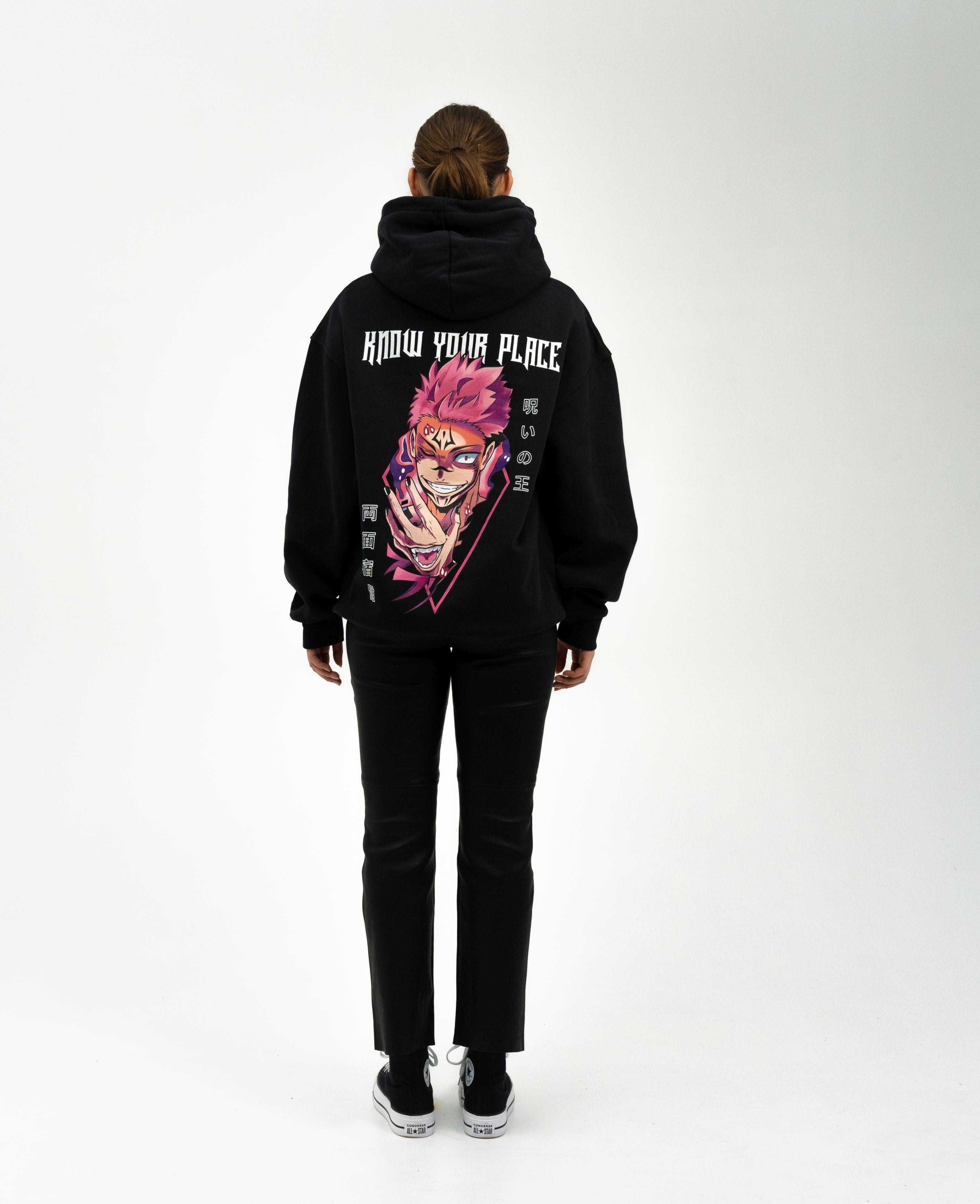 Morukai "Ryomen Sukuna x Know Your Place, Fool" Jujutsu Kaisen Unisex Hoodie