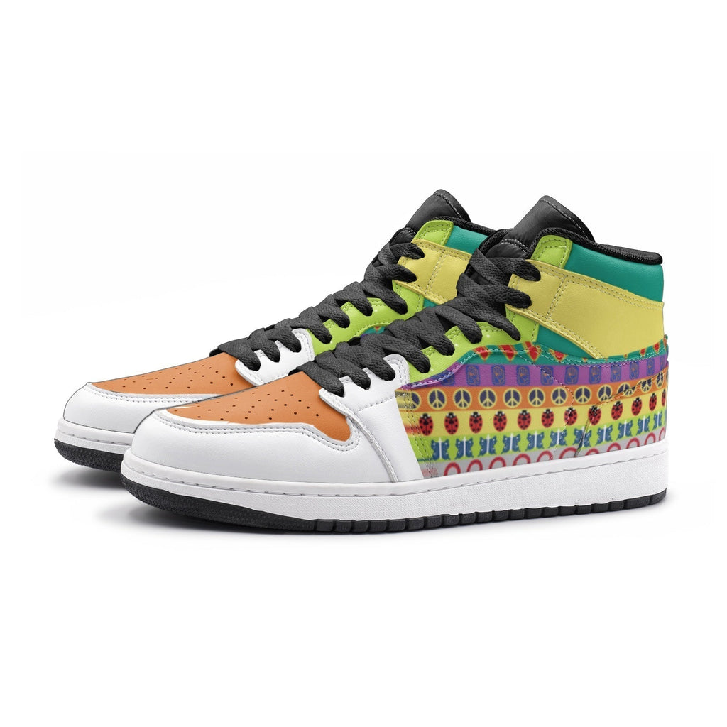Morukai "Colorful Patterns Jojo's Bizarre Adventure Mid 1 Basketball Shoes