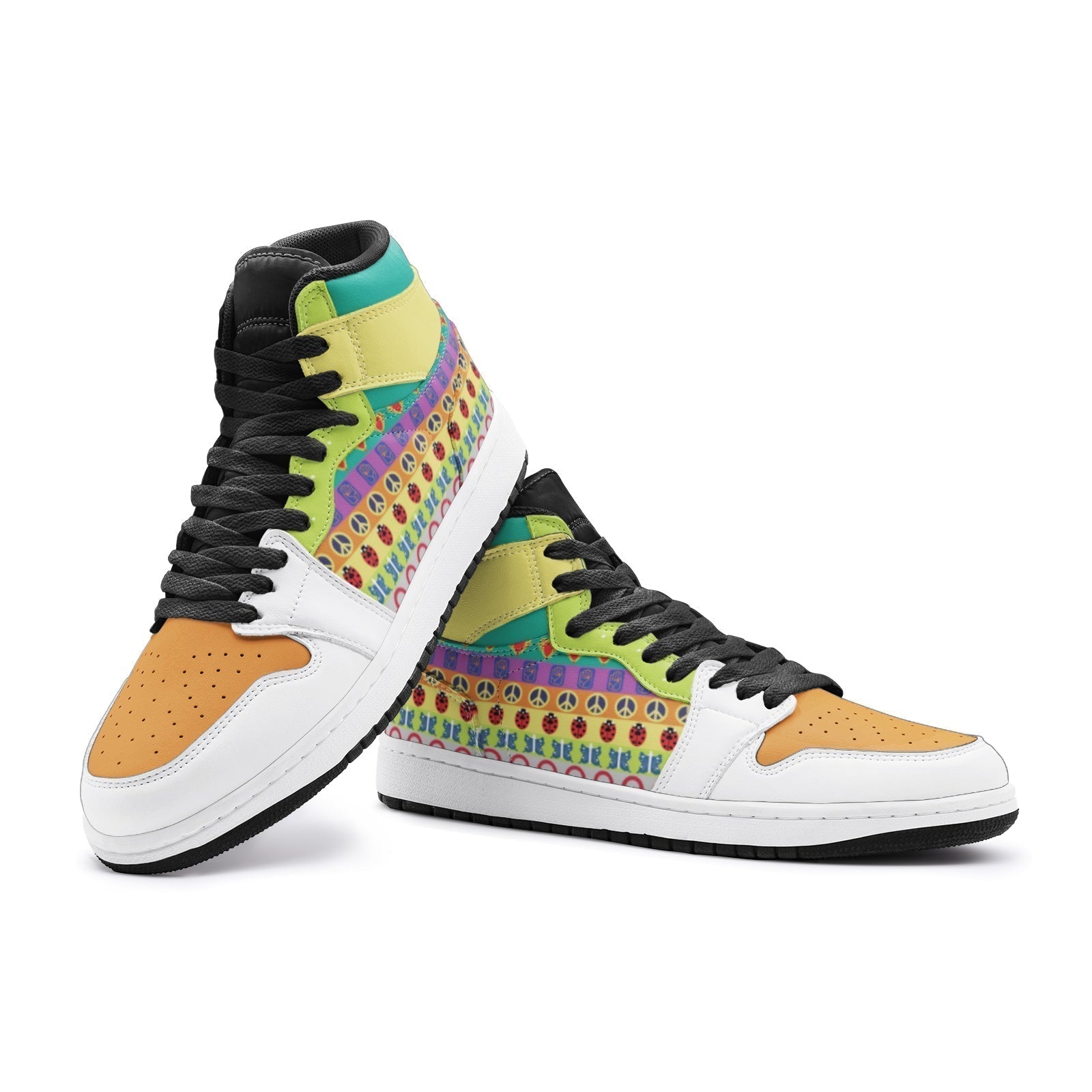 Morukai "Colorful Patterns Jojo's Bizarre Adventure Mid 1 Basketball Shoes