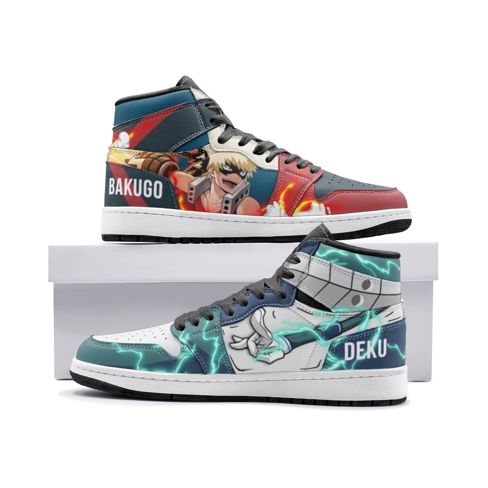 Morukai "Deku and Bakugo My Hero Academia V2 Mid 1 Basketball Shoes