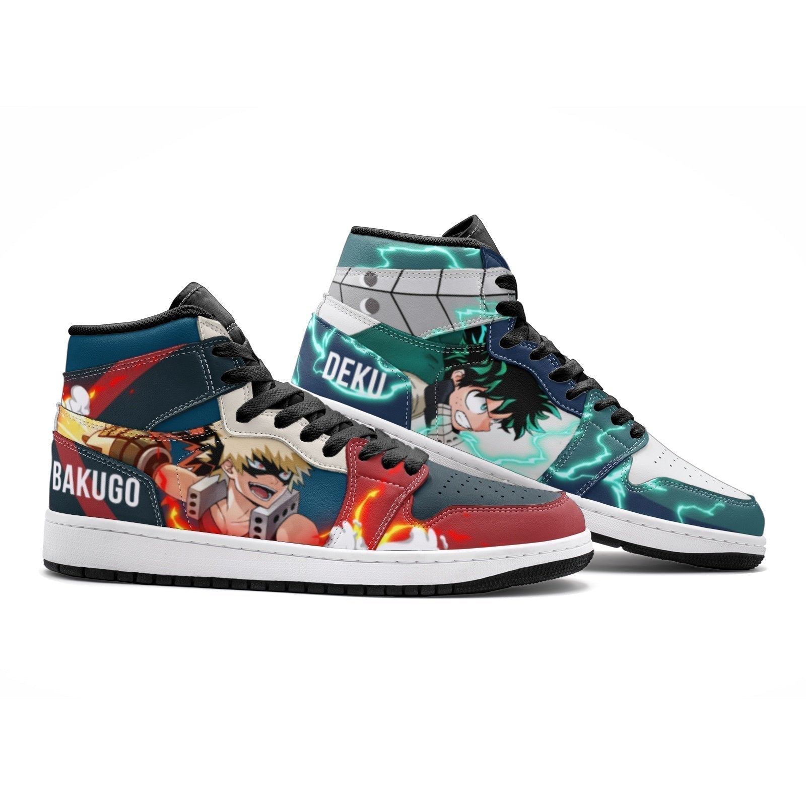 Morukai "Deku and Bakugo My Hero Academia V2 Mid 1 Basketball Shoes