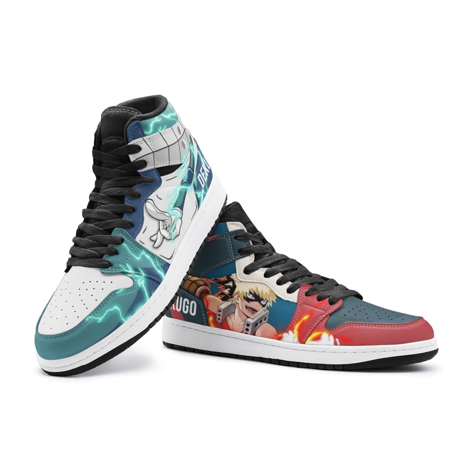 Morukai "Deku and Bakugo My Hero Academia V2 Mid 1 Basketball Shoes