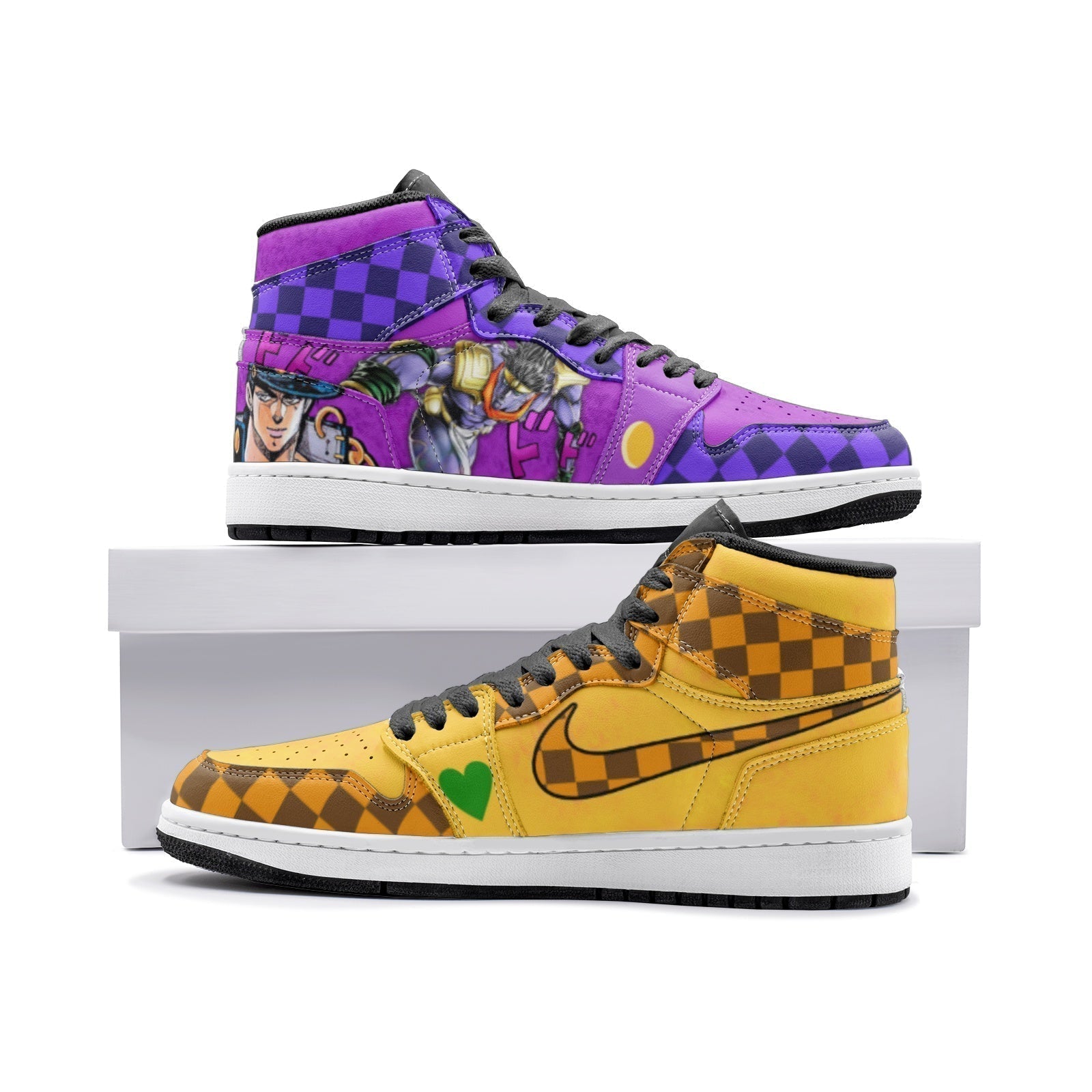 Morukai "Dio Brando vs Jotaro Kujo JoJo's Bizarre Adventure V2 Mid 1 Basketball Shoes