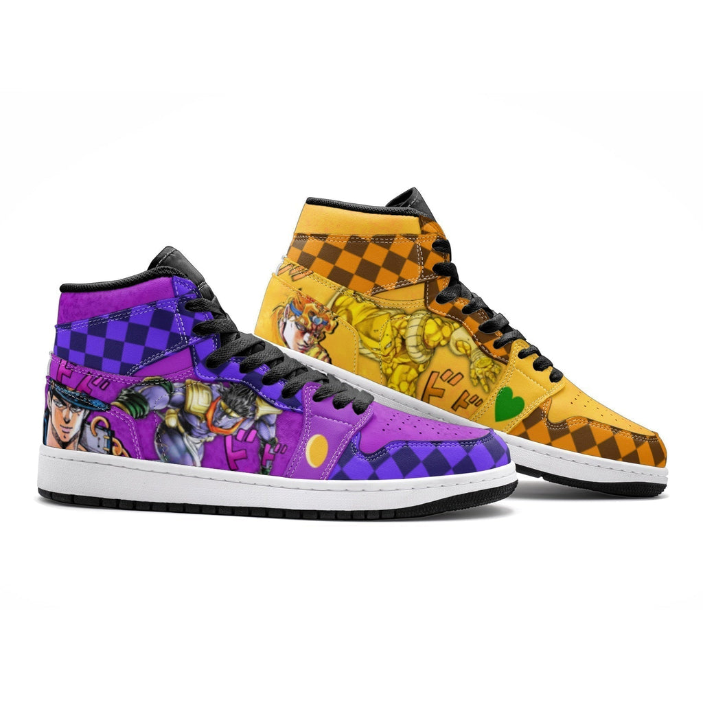 Morukai "Dio Brando vs Jotaro Kujo JoJo's Bizarre Adventure V2 Mid 1 Basketball Shoes