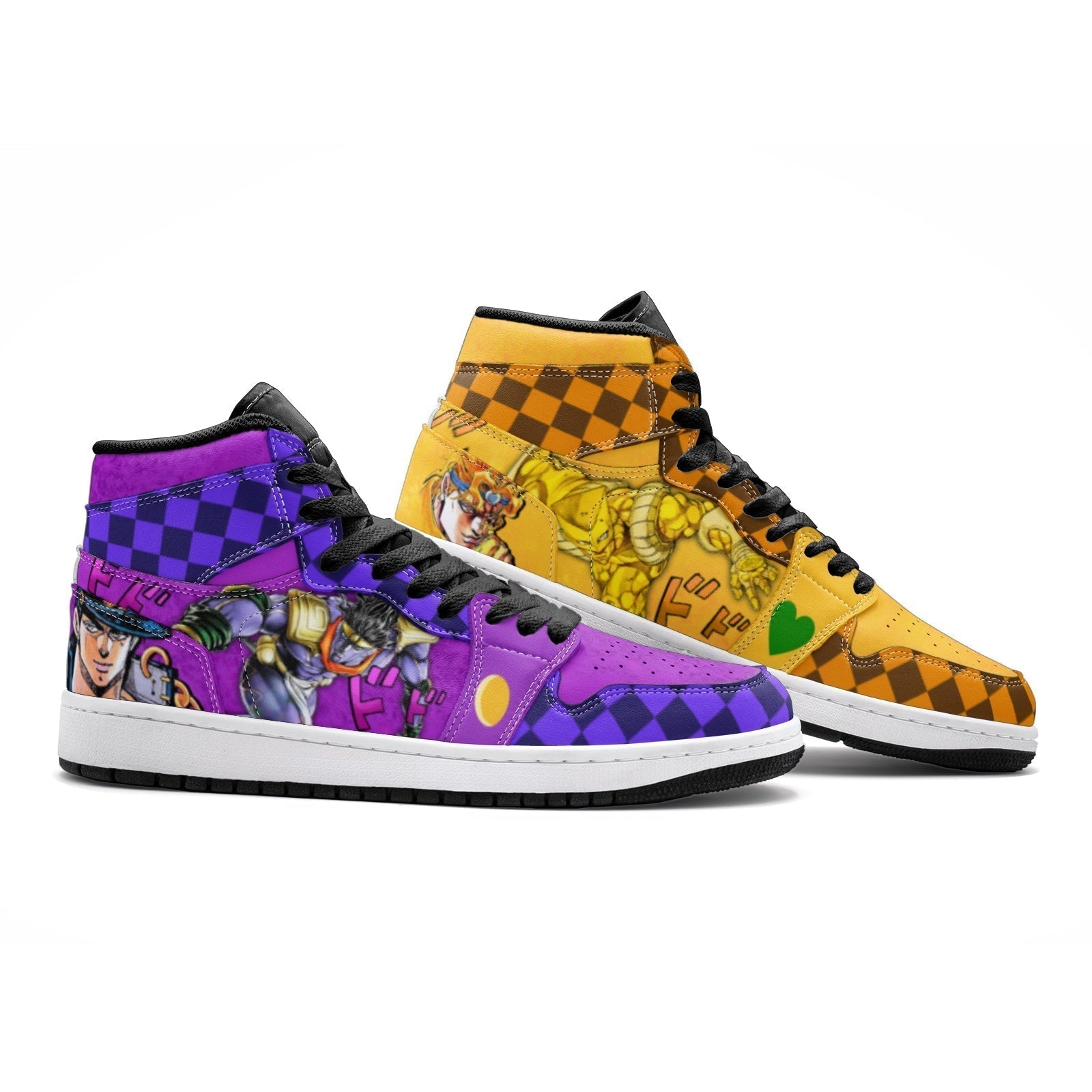 Morukai "Dio Brando vs Jotaro Kujo JoJo's Bizarre Adventure V2 Mid 1 Basketball Shoes