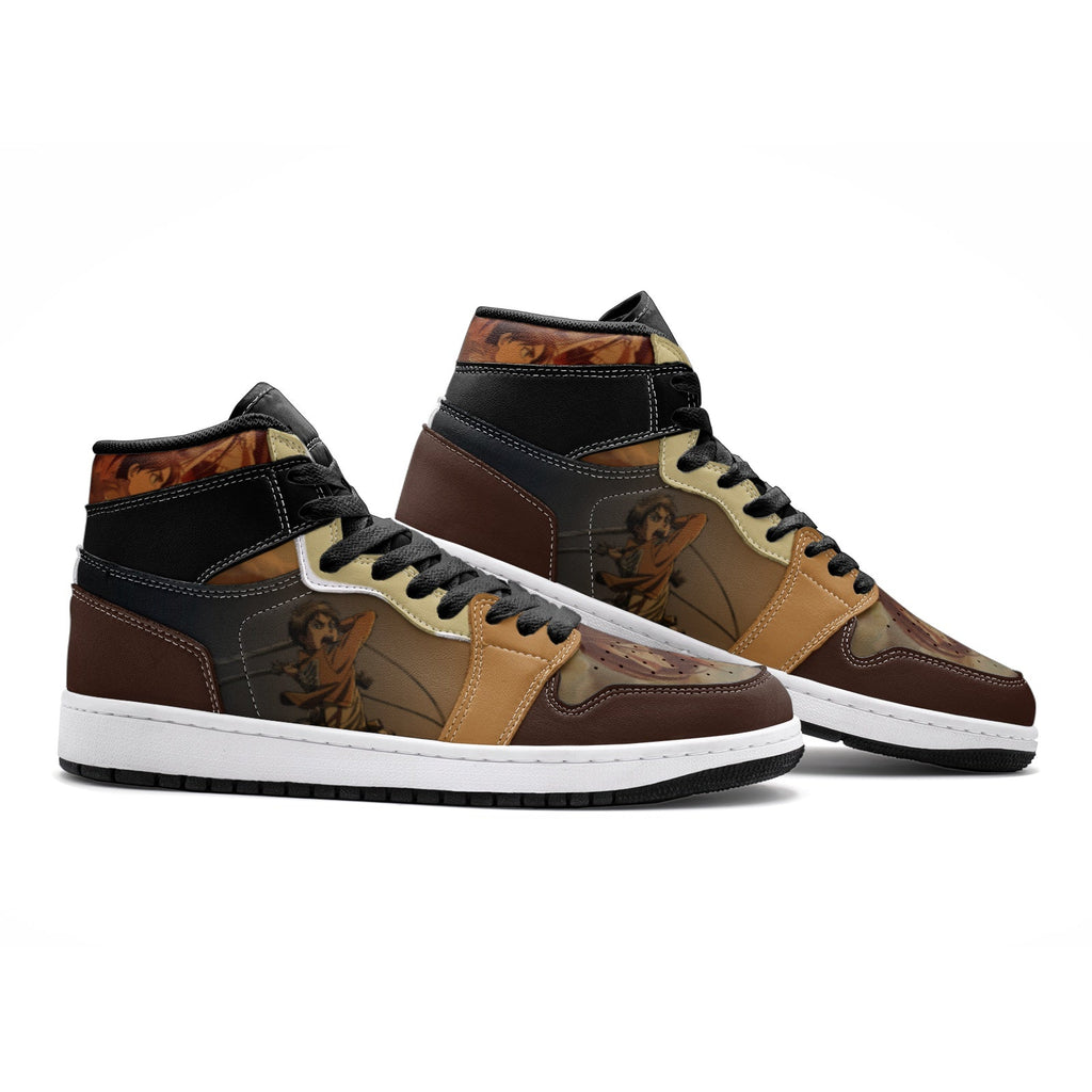 Morukai "Eren Yeager Shingeki no Kyojin Mid 1 Basketball Shoes