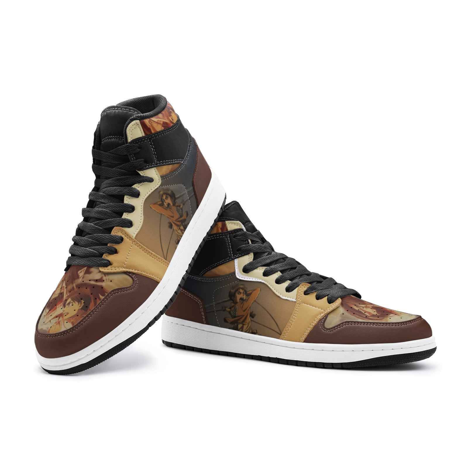 Morukai "Eren Yeager Shingeki no Kyojin Mid 1 Basketball Shoes