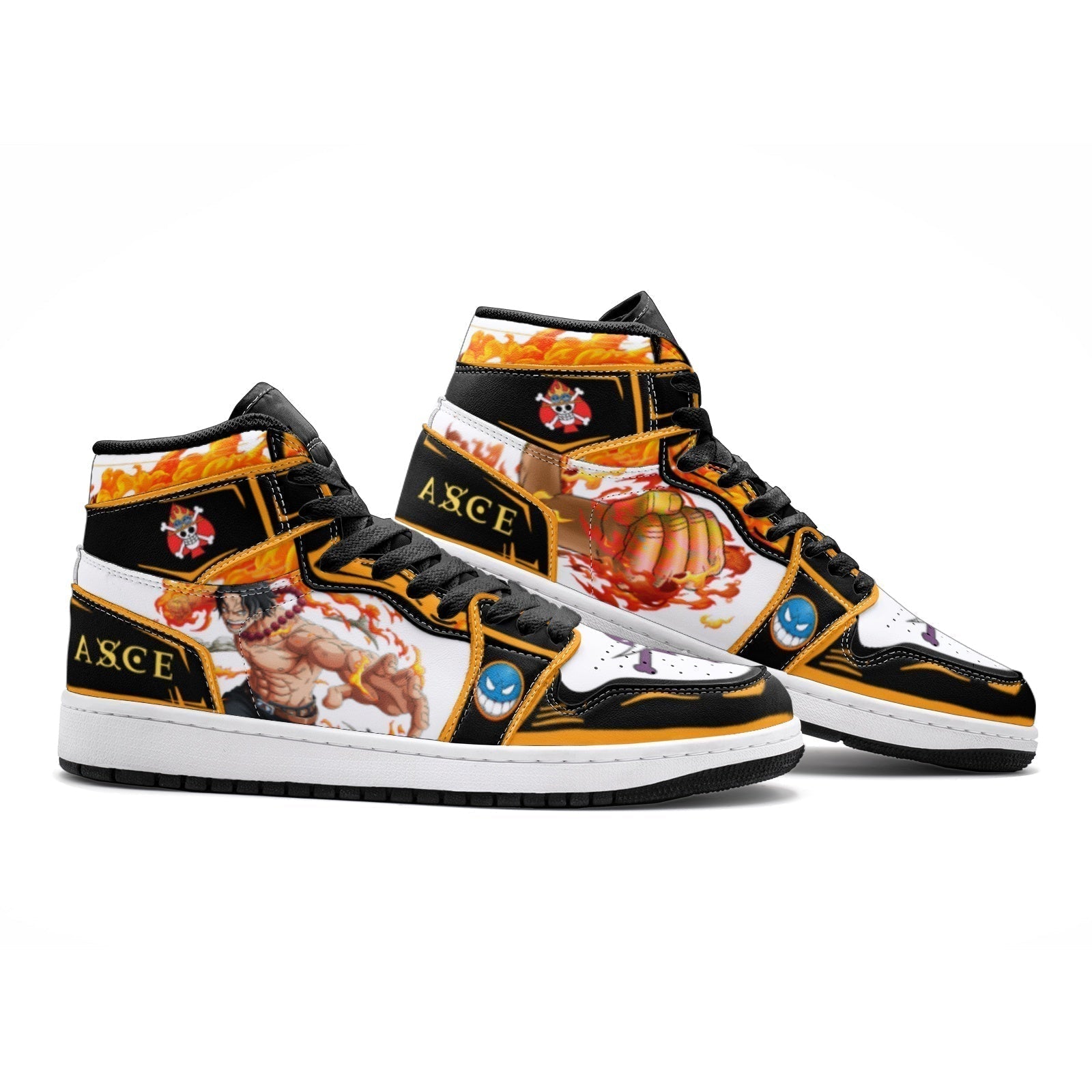 Morukai "Fire Fist Ace One Piece Mid 1 Basketball Shoes