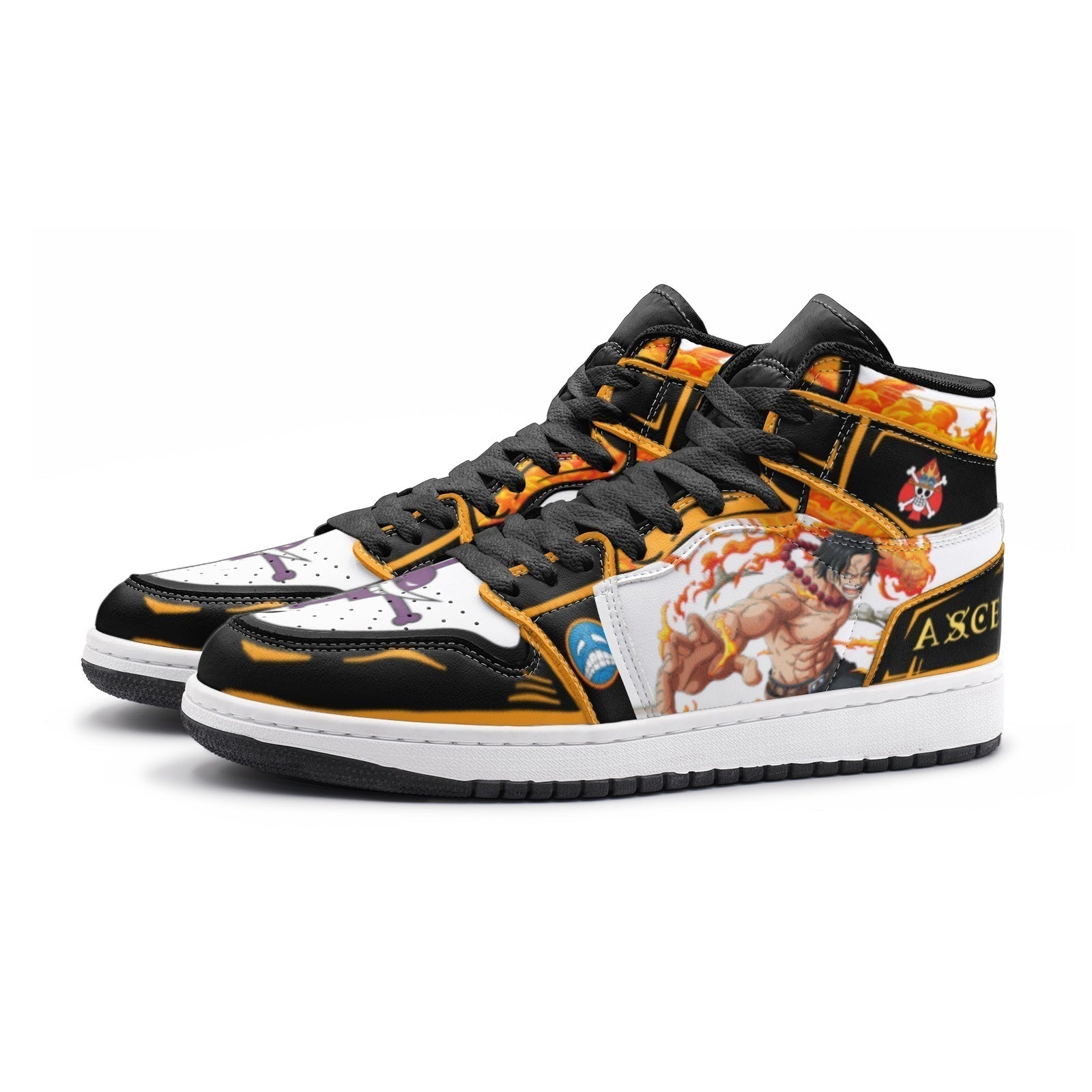 Morukai "Fire Fist Ace One Piece Mid 1 Basketball Shoes