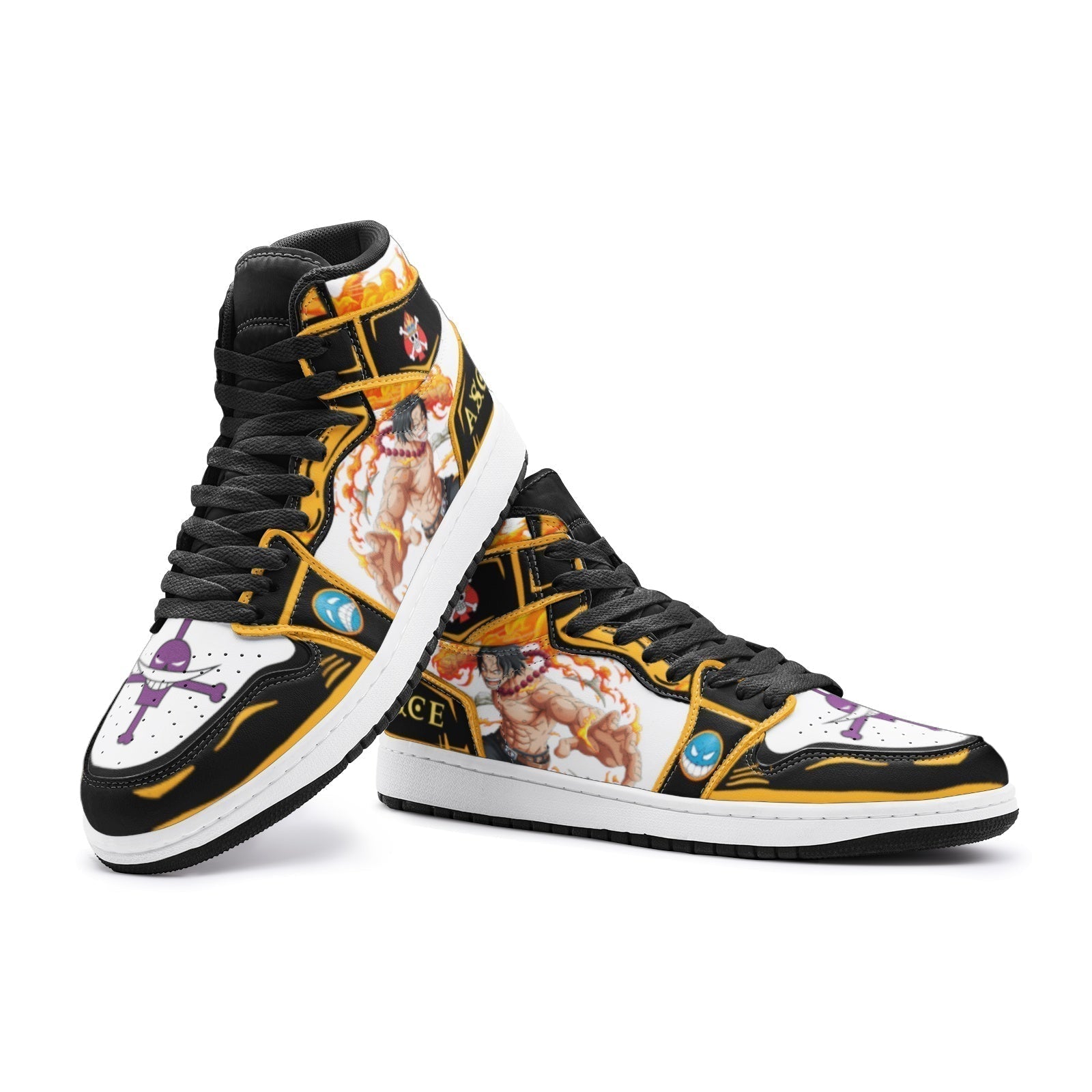 Morukai "Fire Fist Ace One Piece Mid 1 Basketball Shoes