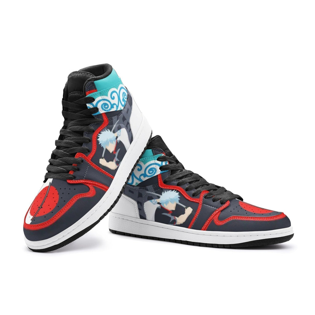 Morukai "Gintoki Kimono Pattern Gintama Mid 1 Basketball Shoes