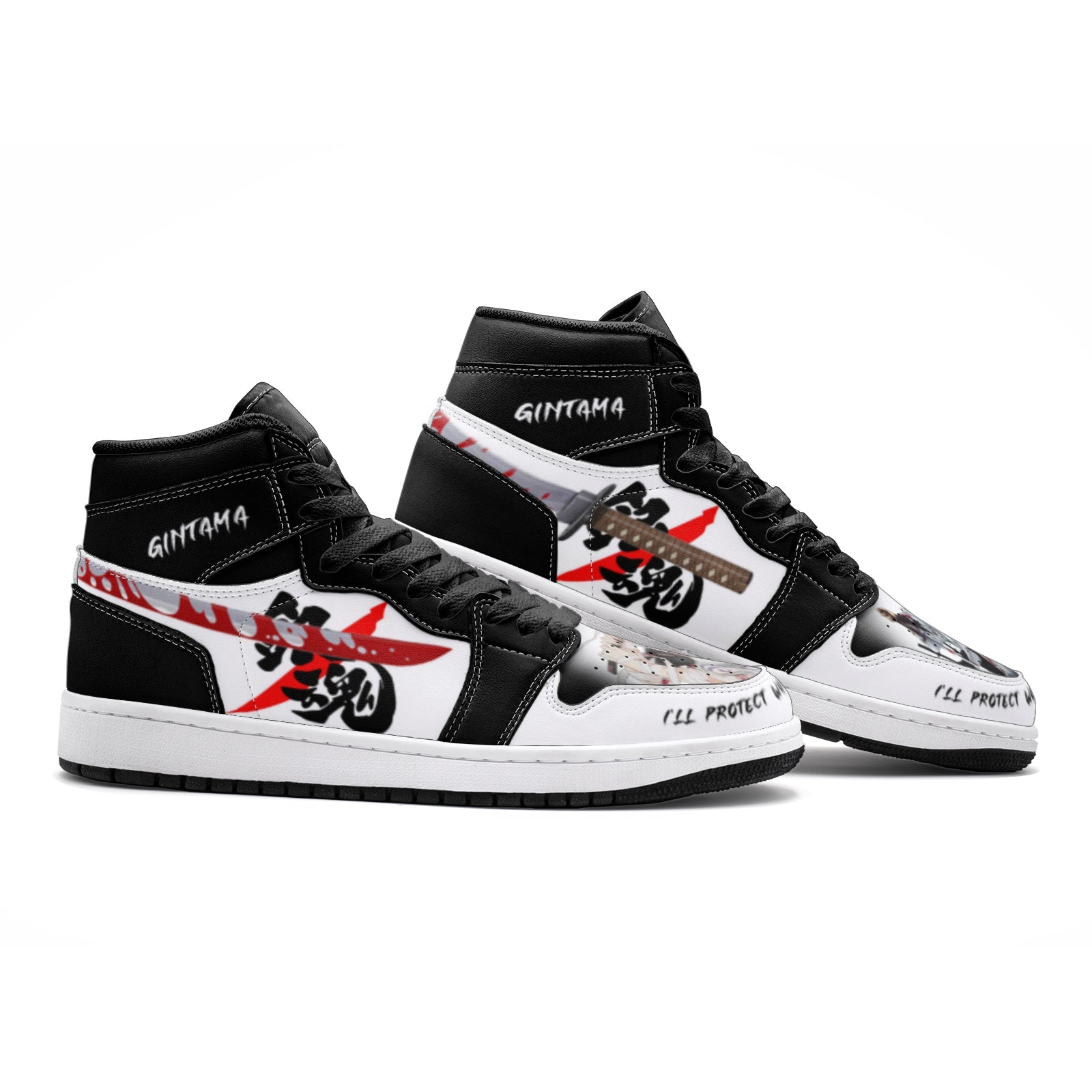Morukai "I'll Protect What I Want to Gintama Mid 1 Basketball Shoes