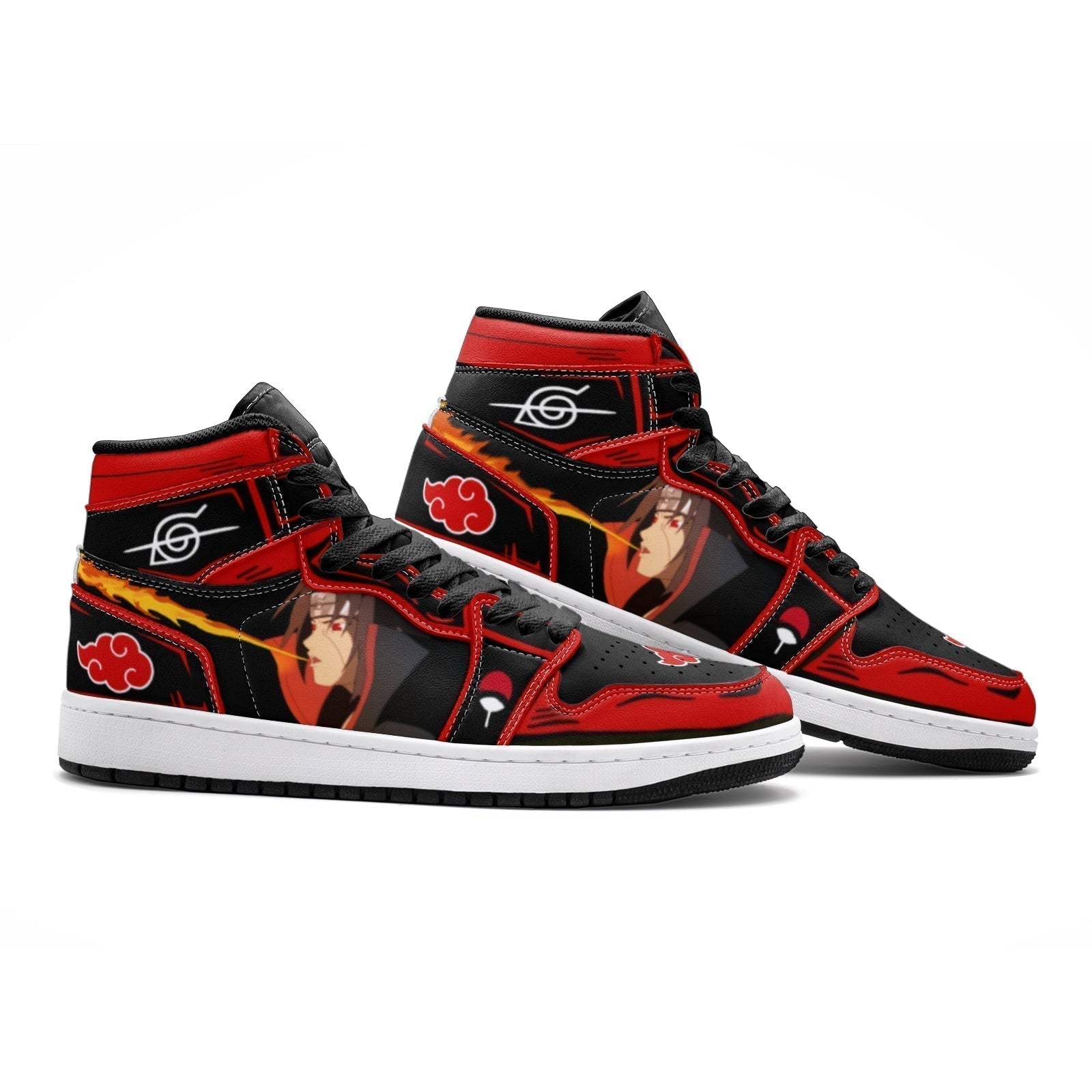 Morukai "Itachi Clan Fireball Red Cloud Ninja Mid 1 Basketball Shoes