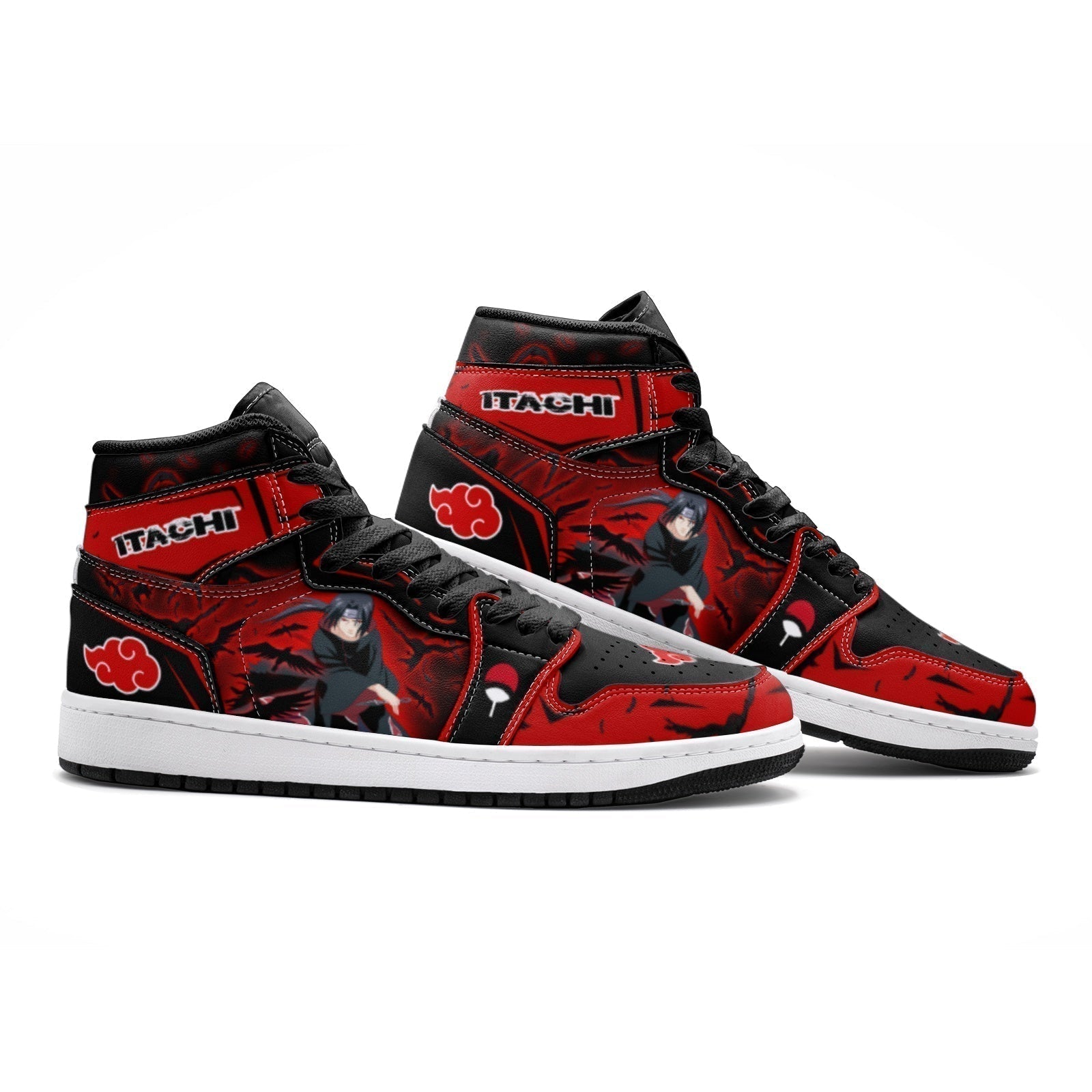 Morukai "Itachi Clan Red Cloud Ninja Mid 1 Basketball Shoes