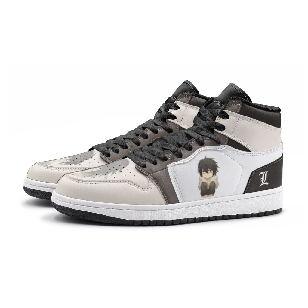 Morukai "L Lawliet Desu Noto Mid 1 Basketball Shoes
