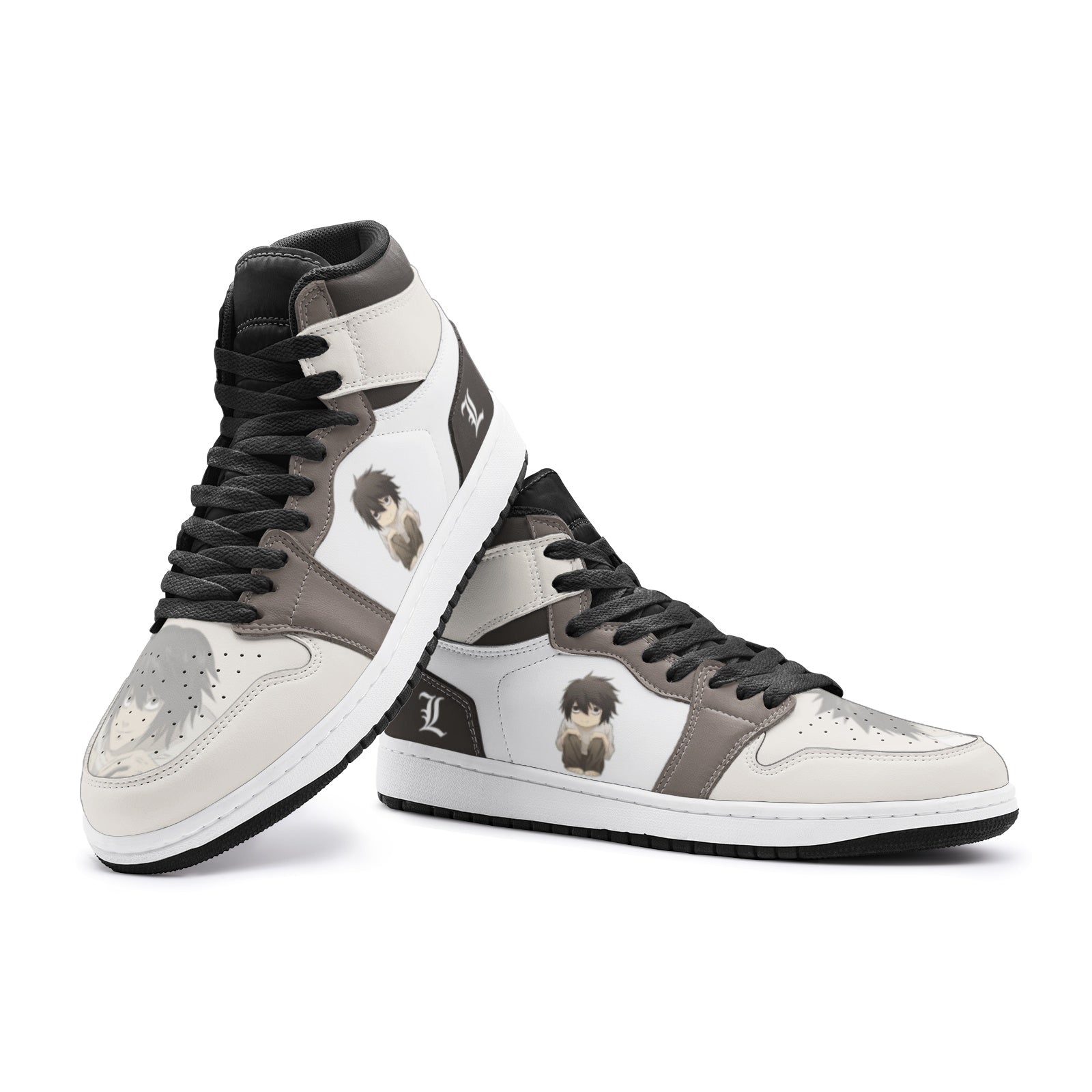 Morukai "L Lawliet Desu Noto Mid 1 Basketball Shoes