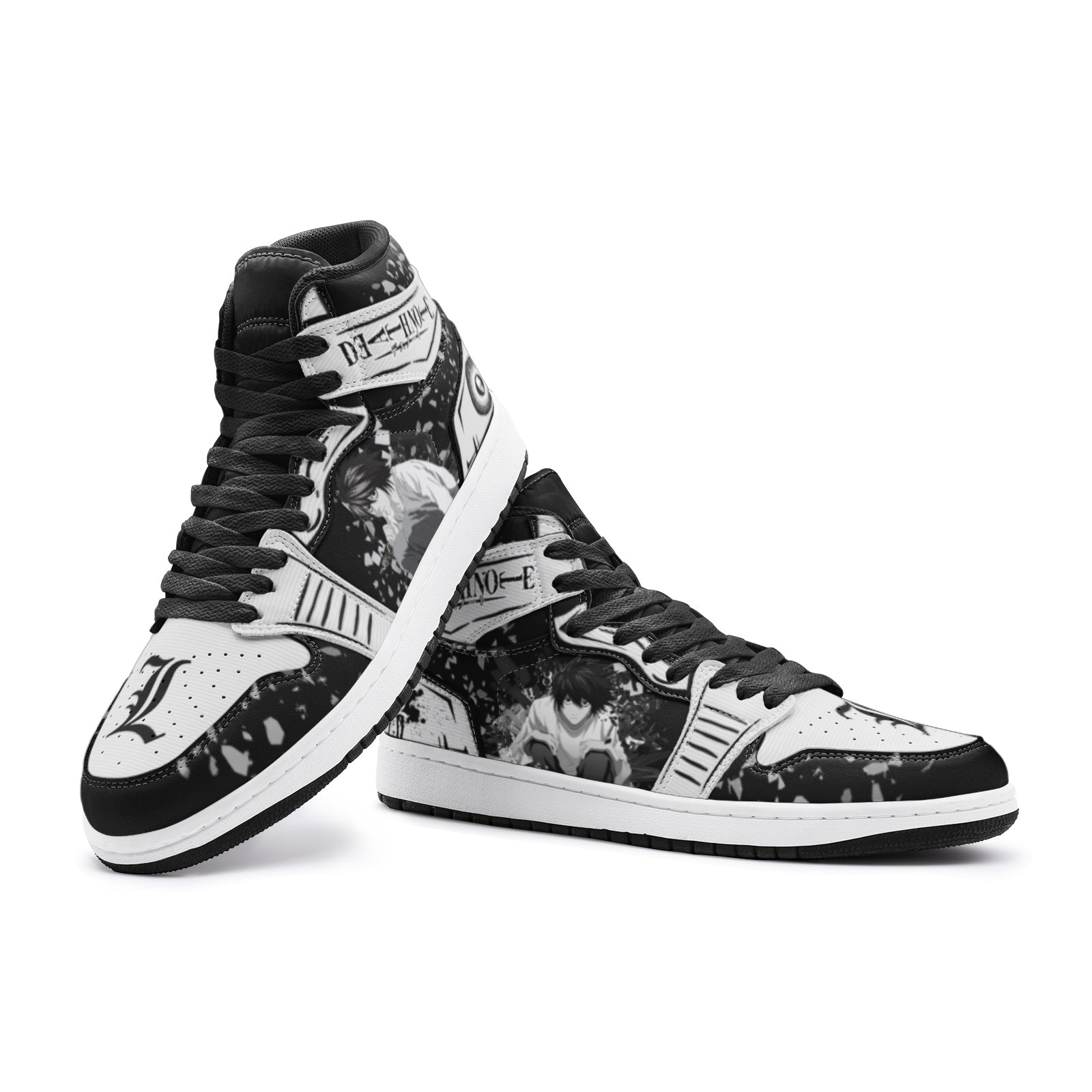 Morukai "L Lawliet Ryuzaki Desu Noto V2 Mid 1 Basketball Shoes