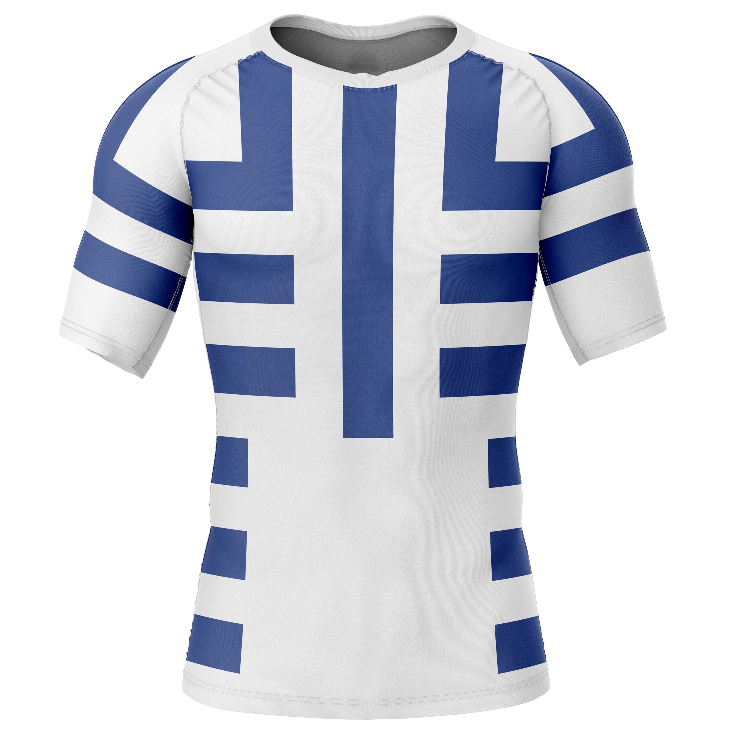 Morukai "Akaza" Demon Slayer: Kimetsu no Yaiba Short Sleeve Rash Guard Compression Shirt
