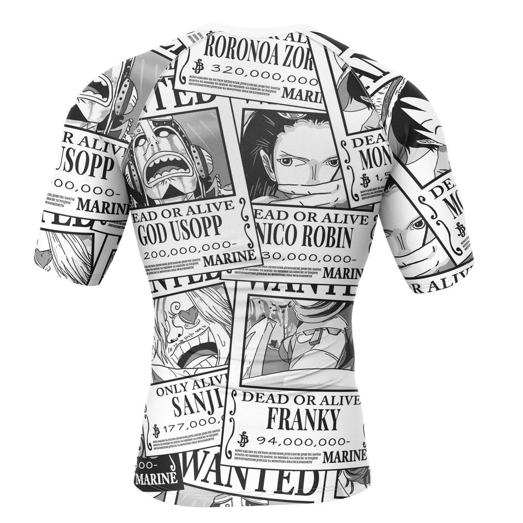 Morukai "Aloha Straw hat Wanted One Piece Short Sleeve Rash Guard Compression Shirt