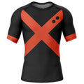 Morukai "Dynamight Bakugo" My Hero Academia Short Sleeve Rash Guard Compression Shirt