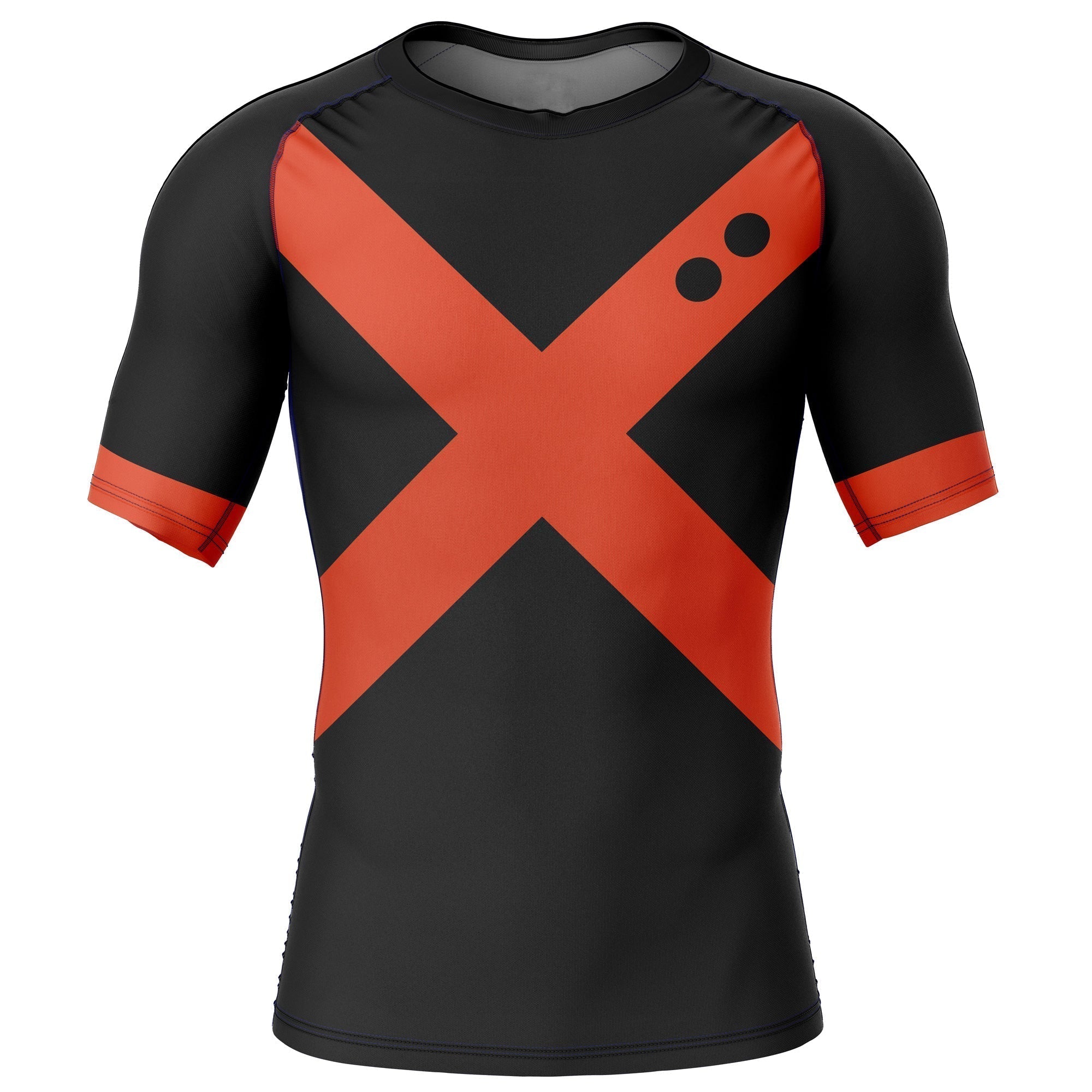 Morukai "Dynamight Bakugo" My Hero Academia Short Sleeve Rash Guard Compression Shirt