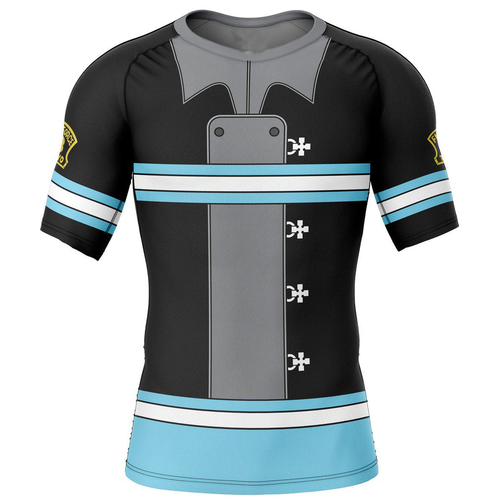 Morukai "Company 8 Fire Force Short Sleeve Rash Guard Compression Shirt