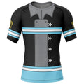Morukai "Company 8 Fire Force Short Sleeve Rash Guard Compression Shirt