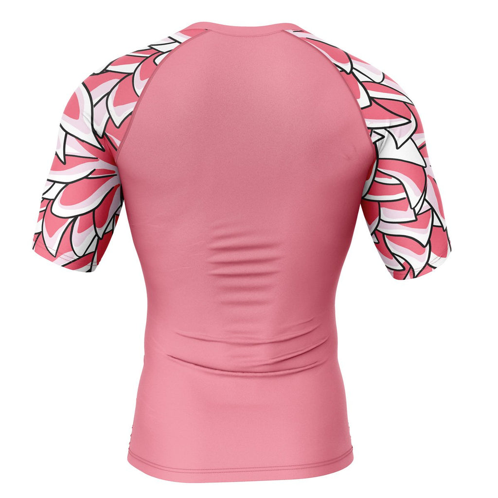 Morukai "Doflamingo One Piece Short Sleeve Rash Guard Compression Shirt