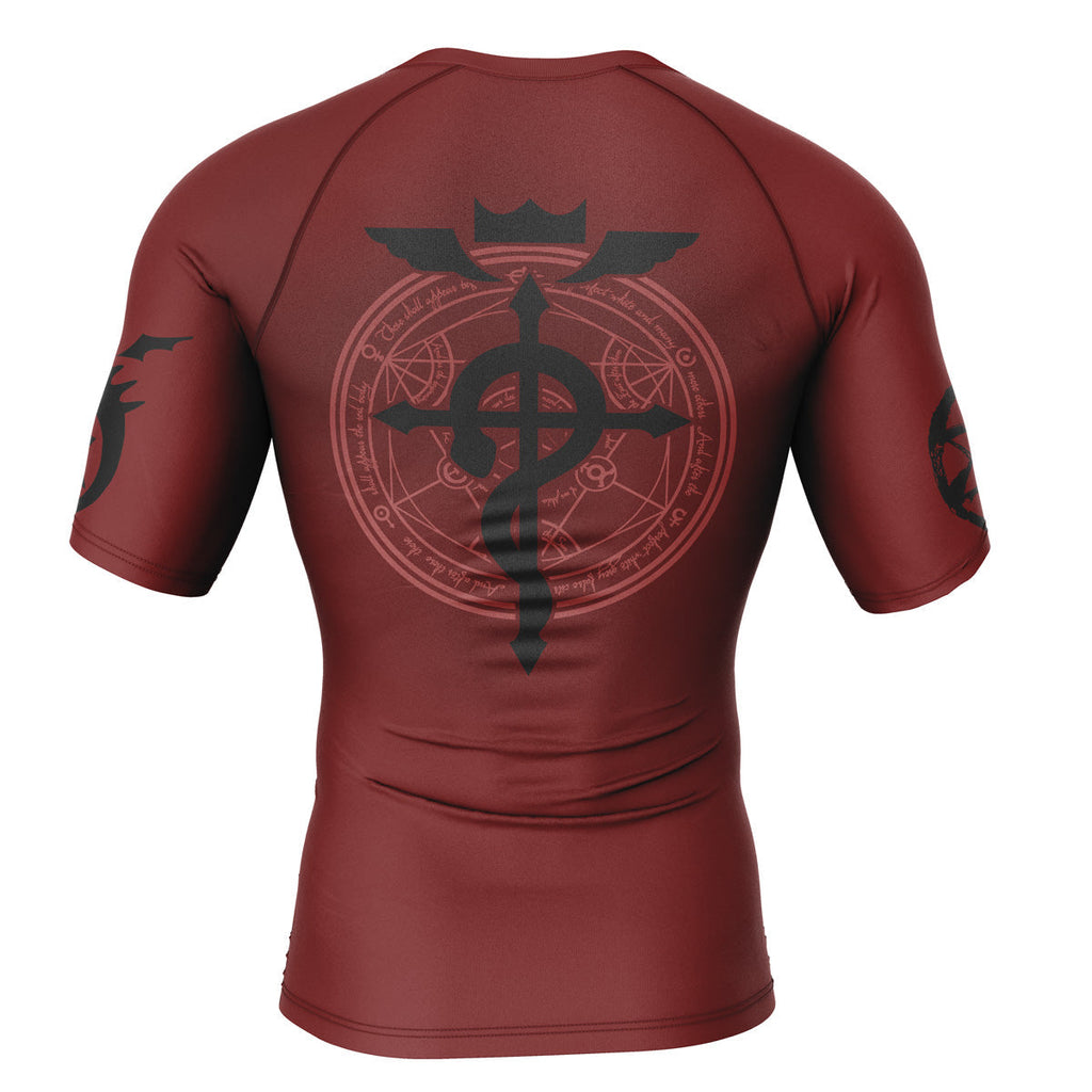 Morukai "Edward Elric" Fullmetal Alchemist Short Sleeve Rash Guard Compression Shirt